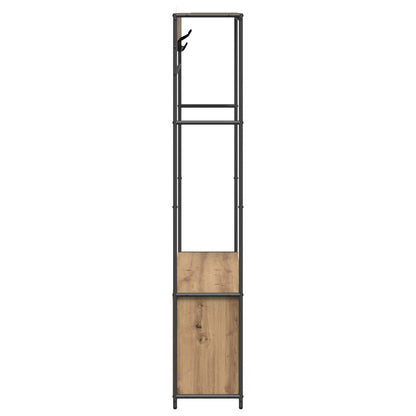 Coat Stand with Shoes Bench Artisan Oak 100 x 32 x 180.5 cm