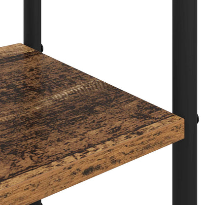 Coat Stand with Shoes Bench Old Wood 120.5 x 34 x 190 cm