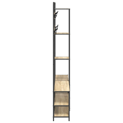 Coat Stand with Shoes Bench Sonoma Oak 143 x 30 x 199.5 cm