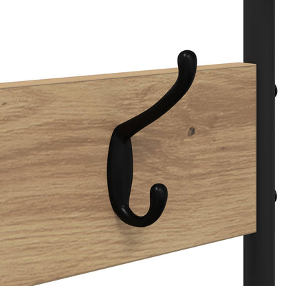 Coat Stand with Shoes Bench Artisan Oak 143 x 30 x 199.5 cm