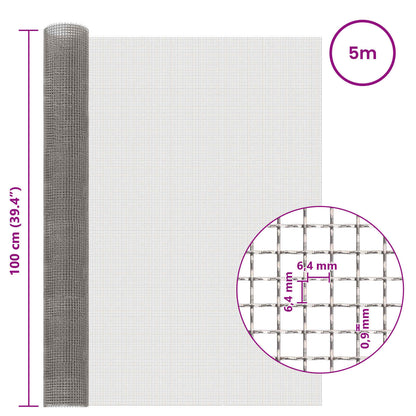 Mesh Screen 100 x 500 cm 3 Mesh Stainless Steel 201 Silver