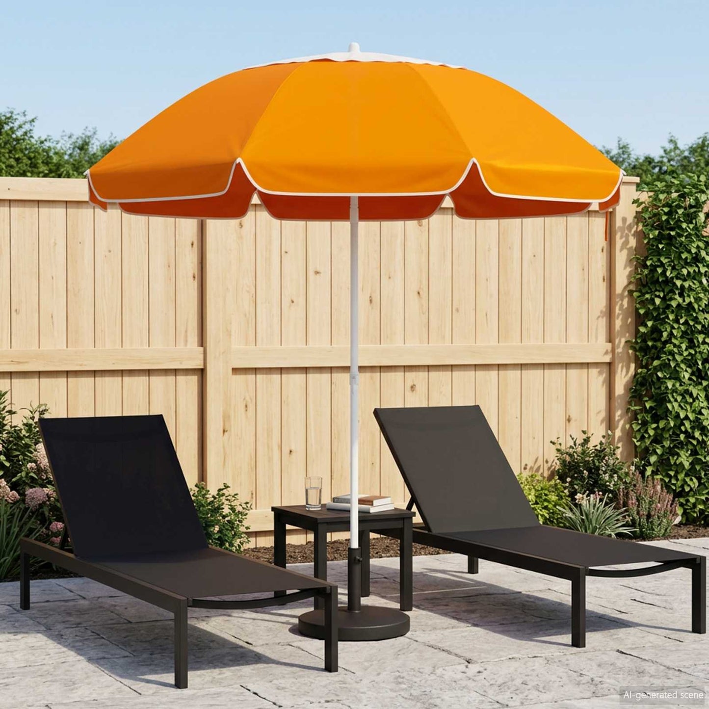 Garden Parasol 240 cm 170T Polyester Orange