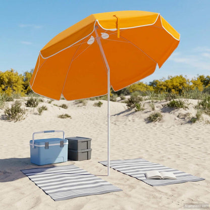 Garden Parasol 240 cm 170T Polyester Orange