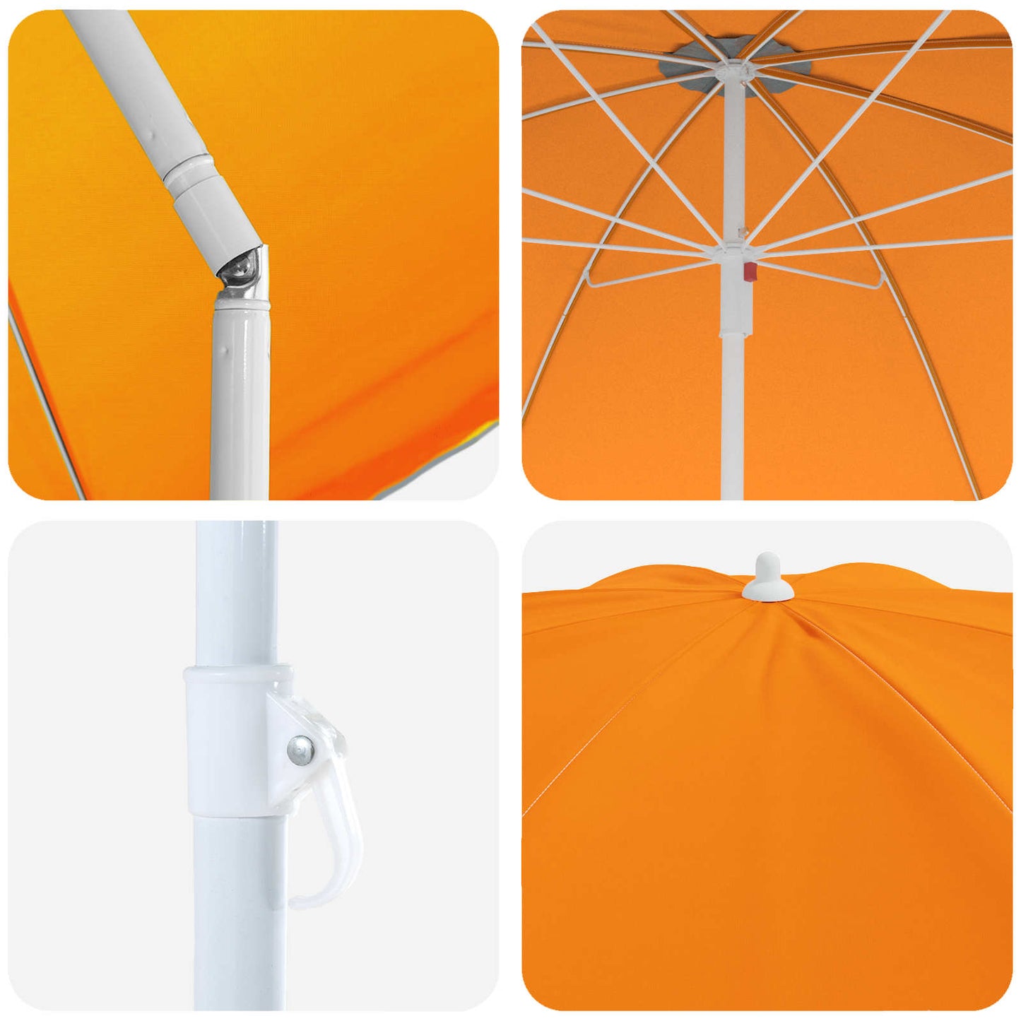 Garden Parasol 240 cm 170T Polyester Orange
