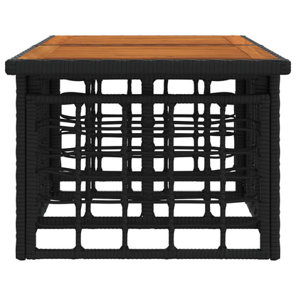 Garden Table Black and Natural 100 x 55 x 37 cm