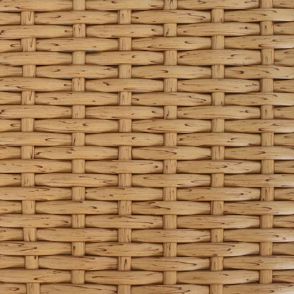 Garden Table Natural 100 x 55 x 37 cm PE Rattan and Glass