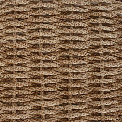 Garden Table Beige and Black 55 x 55 x 37 cm