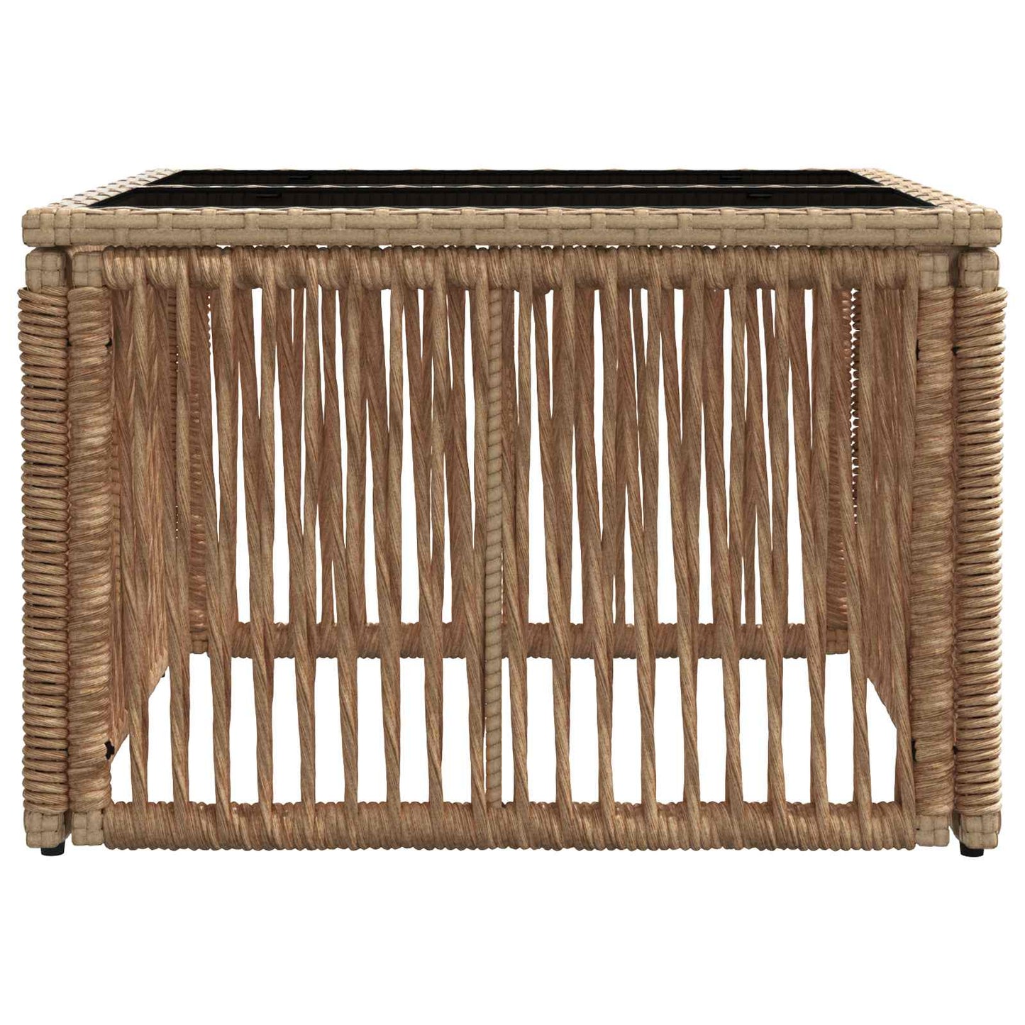 Garden Table Beige and Black 55 x 55 x 37 cm