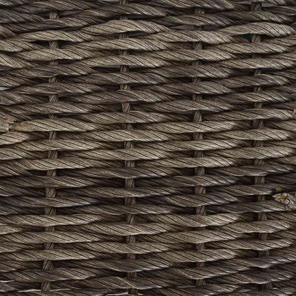 Garden Table Grey 100 x 55 x 37 cm PE Rattan and Glass