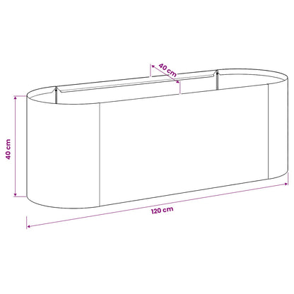 Raised Garden Bed Black 120 x 40 x 40 cm Steel