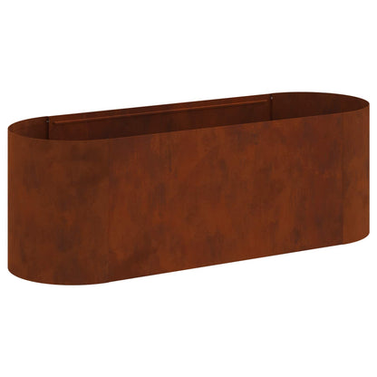 Raised Garden Bed Weathering Steel 120 x 40x 40 cm