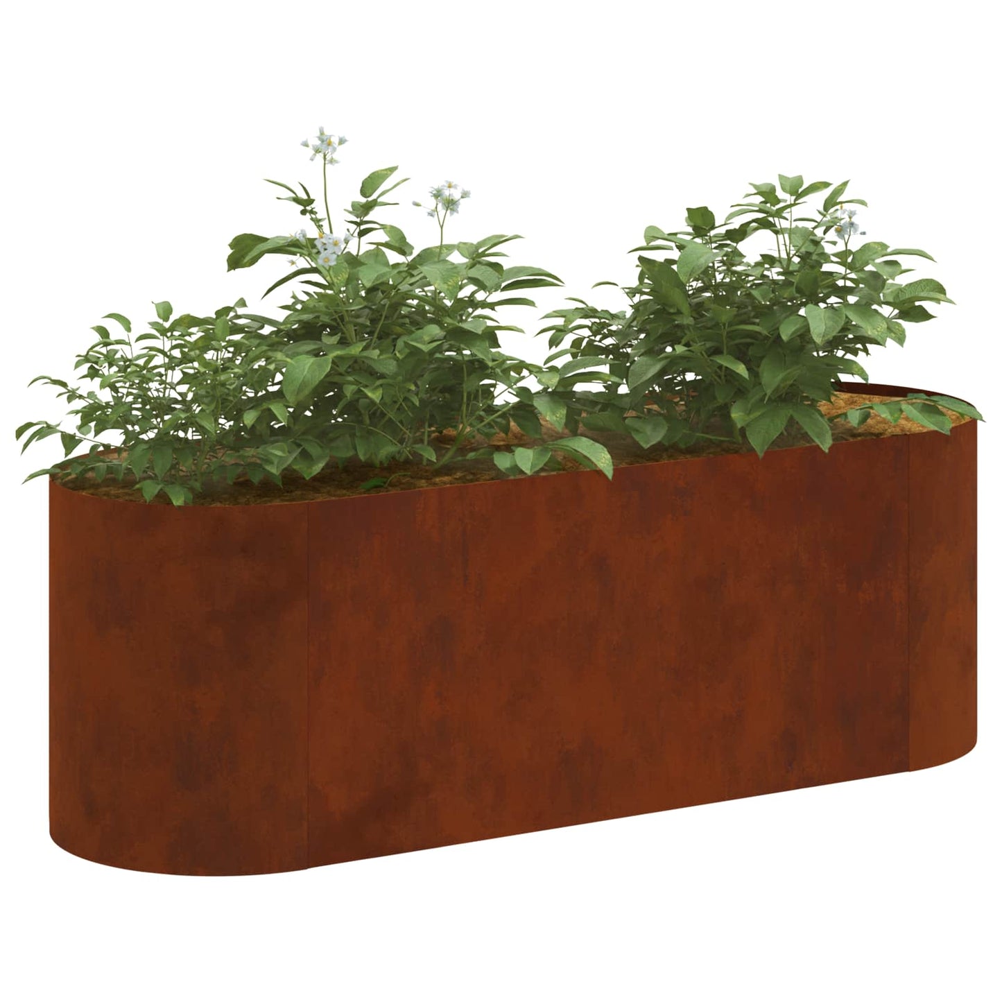 Raised Garden Bed Weathering Steel 120 x 40x 40 cm