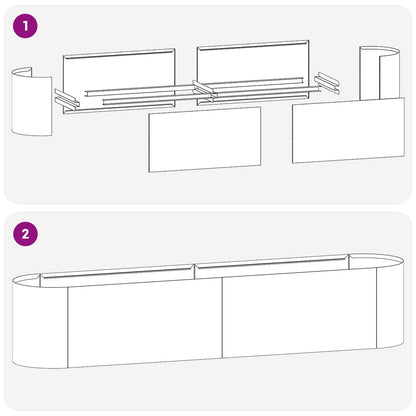 Raised Garden Bed Black 200 x 40x 40 cm