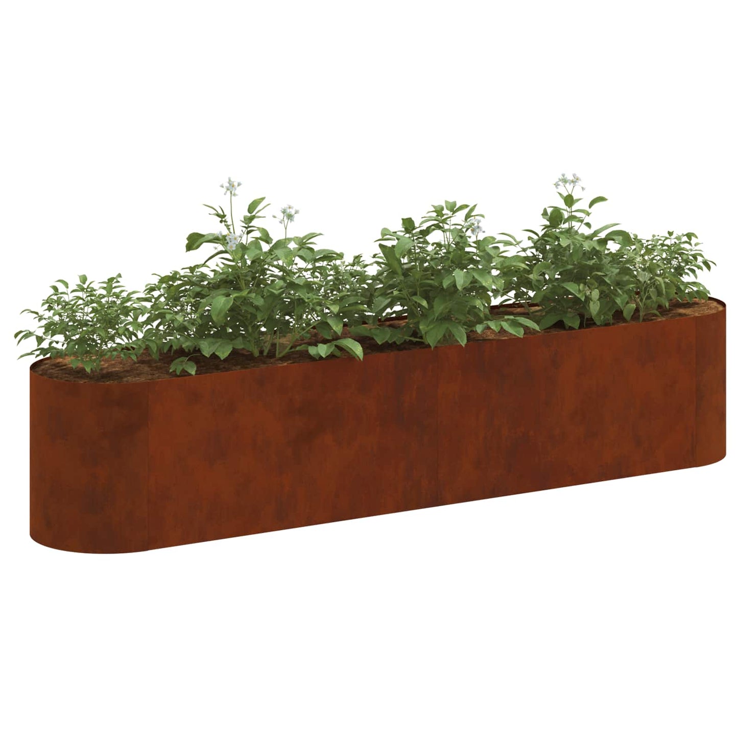 Raised Garden Bed Weathering Steel 200 x 40x 40 cm