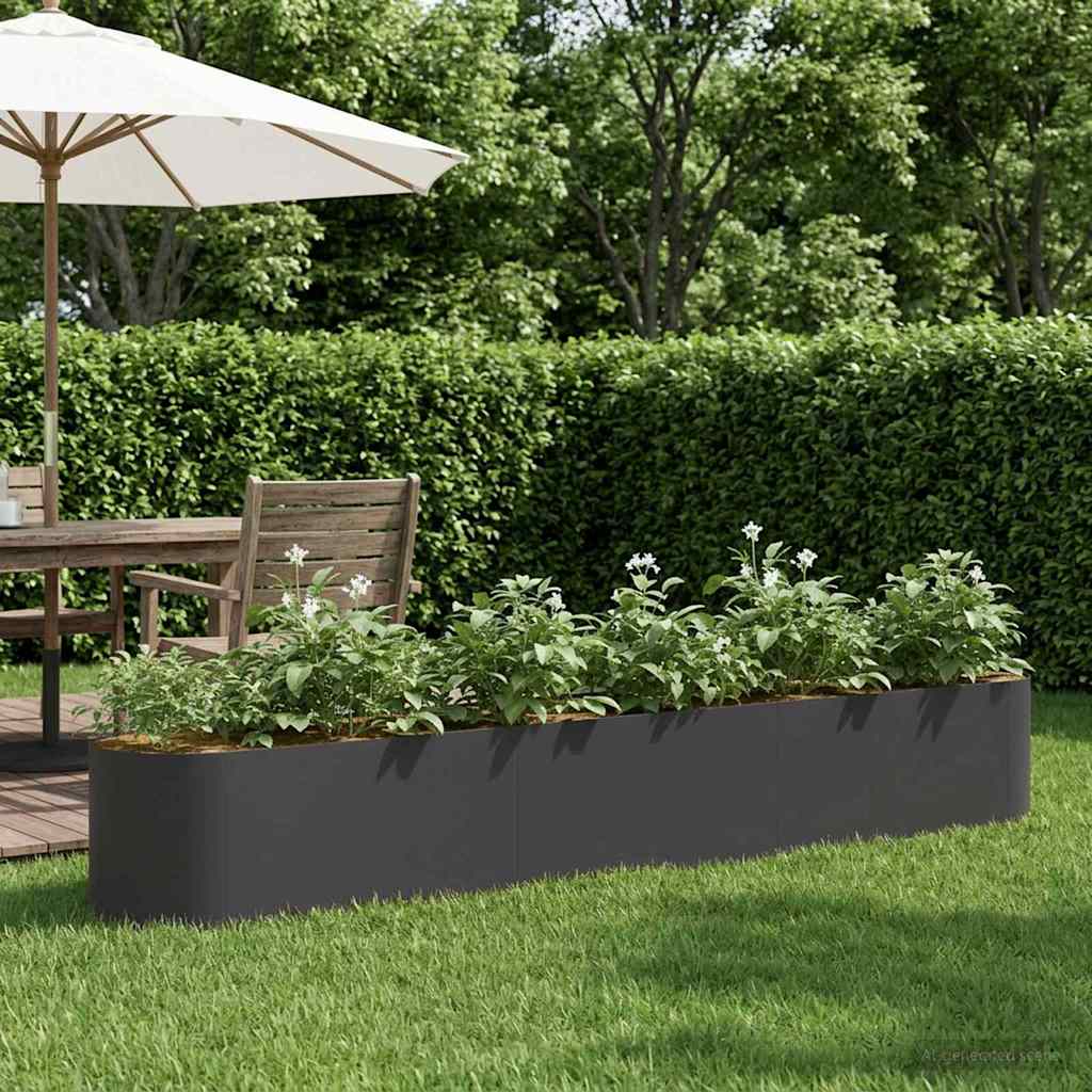 Raised Garden Bed Black 280 x 40x 40 cm