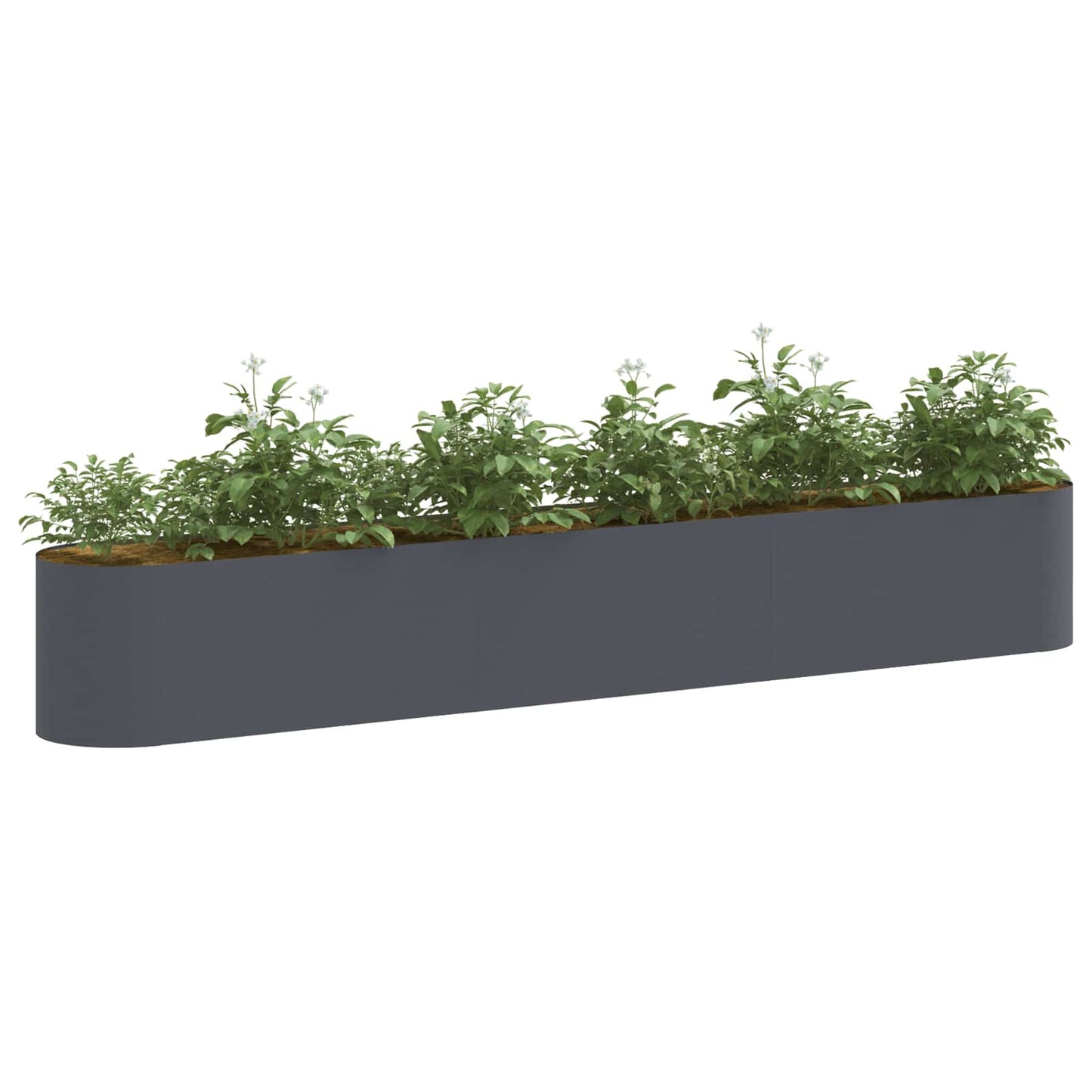 Raised Garden Bed Anthracite 280 x 40x 40 cm