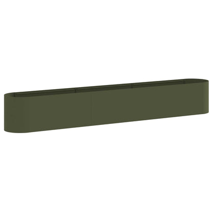 Raised Garden Bed Olive Green 280 x 40x 40 cm