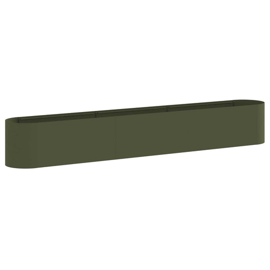 Raised Garden Bed Olive Green 280 x 40x 40 cm