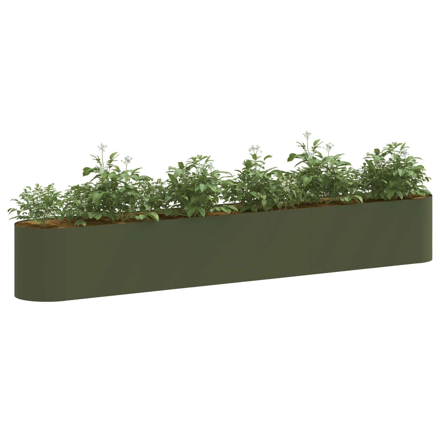 Raised Garden Bed Olive Green 280 x 40x 40 cm