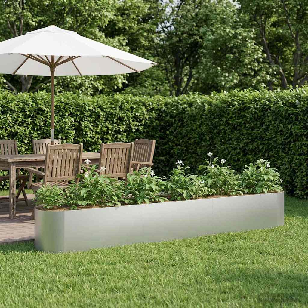 Raised Garden Bed Galvanised Steel 280 x 40x 40 cm