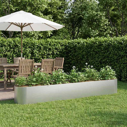 Raised Garden Bed Galvanised Steel 280 x 40x 40 cm