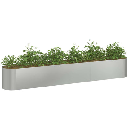 Raised Garden Bed Galvanised Steel 280 x 40x 40 cm