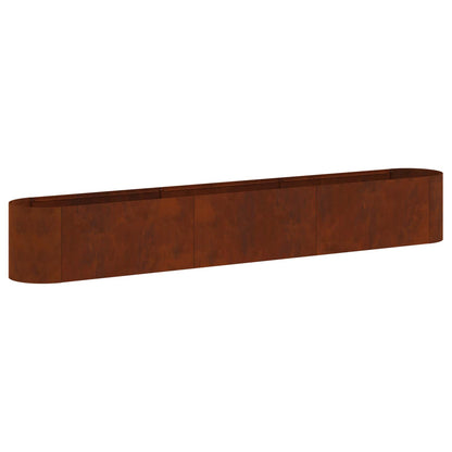 Raised Garden Bed Weathering Steel 280 x 40x 40 cm