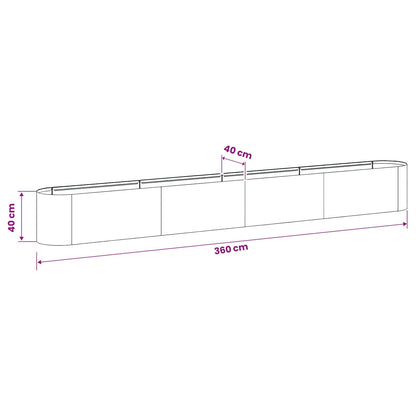 Raised Garden Bed Olive Green 360 x 40x 40 cm