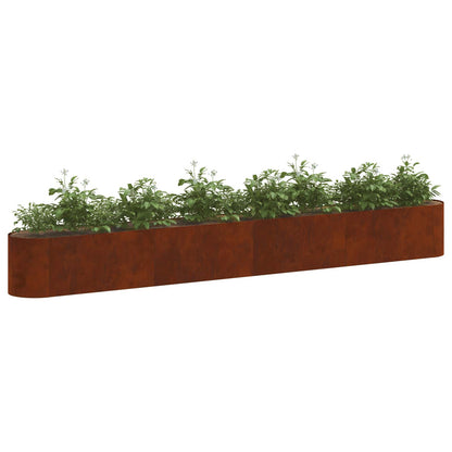 Raised Garden Bed Weathering Steel 360 x 40x 40 cm