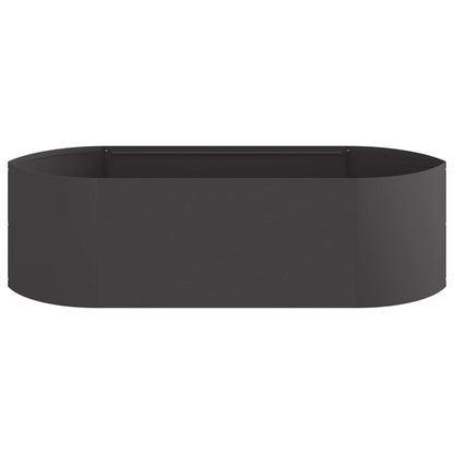 Raised Garden Bed Black 140 x 40x 40 cm Steel
