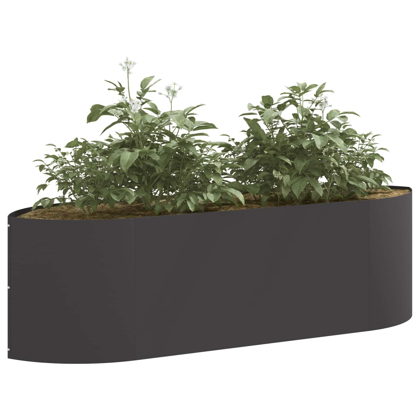 Raised Garden Bed Black 140 x 40x 40 cm Steel