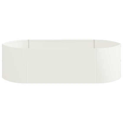 Raised Garden Bed White 140 x 40x 40 cm Steel