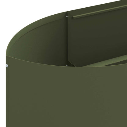 Raised Garden Bed Olive Green 140 x 40x 40 cm Steel