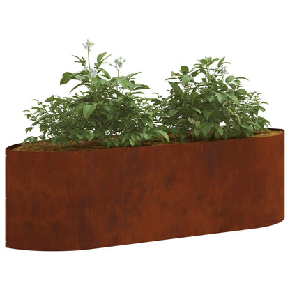Raised Garden Bed Weathering Steel 140 x 40x 40 cm Steel