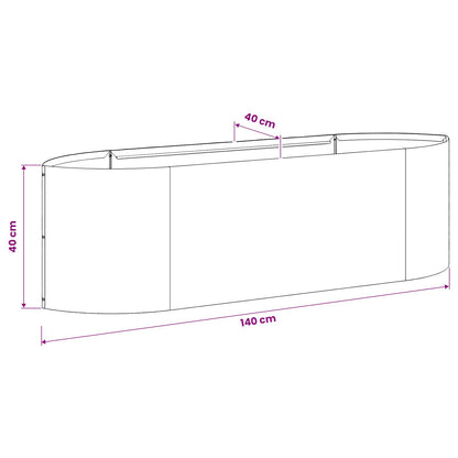 Raised Garden Bed Weathering Steel 140 x 40x 40 cm Steel