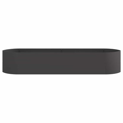 Raised Garden Bed Black 220 x 40x 40 cm Steel