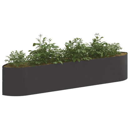Raised Garden Bed Black 220 x 40x 40 cm Steel
