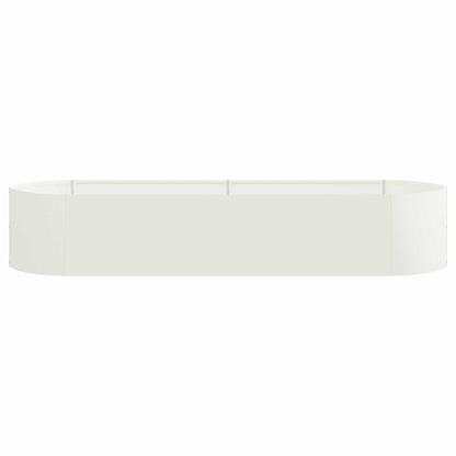 Raised Garden Bed White 220 x 40x 40 cm Steel