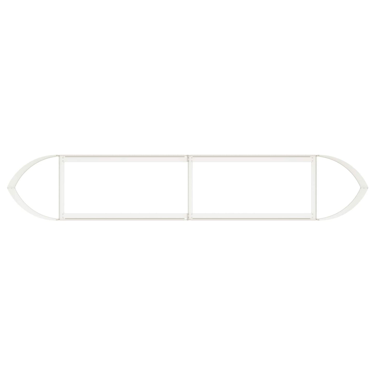 Raised Garden Bed White 220 x 40x 40 cm Steel