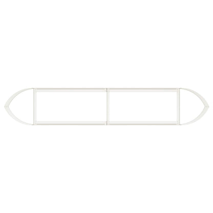 Raised Garden Bed White 220 x 40x 40 cm Steel