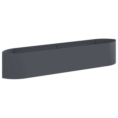 Raised Garden Bed Anthracite 220 x 40x 40 cm Steel