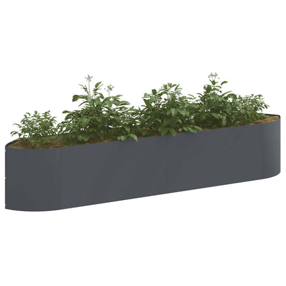 Raised Garden Bed Anthracite 220 x 40x 40 cm Steel