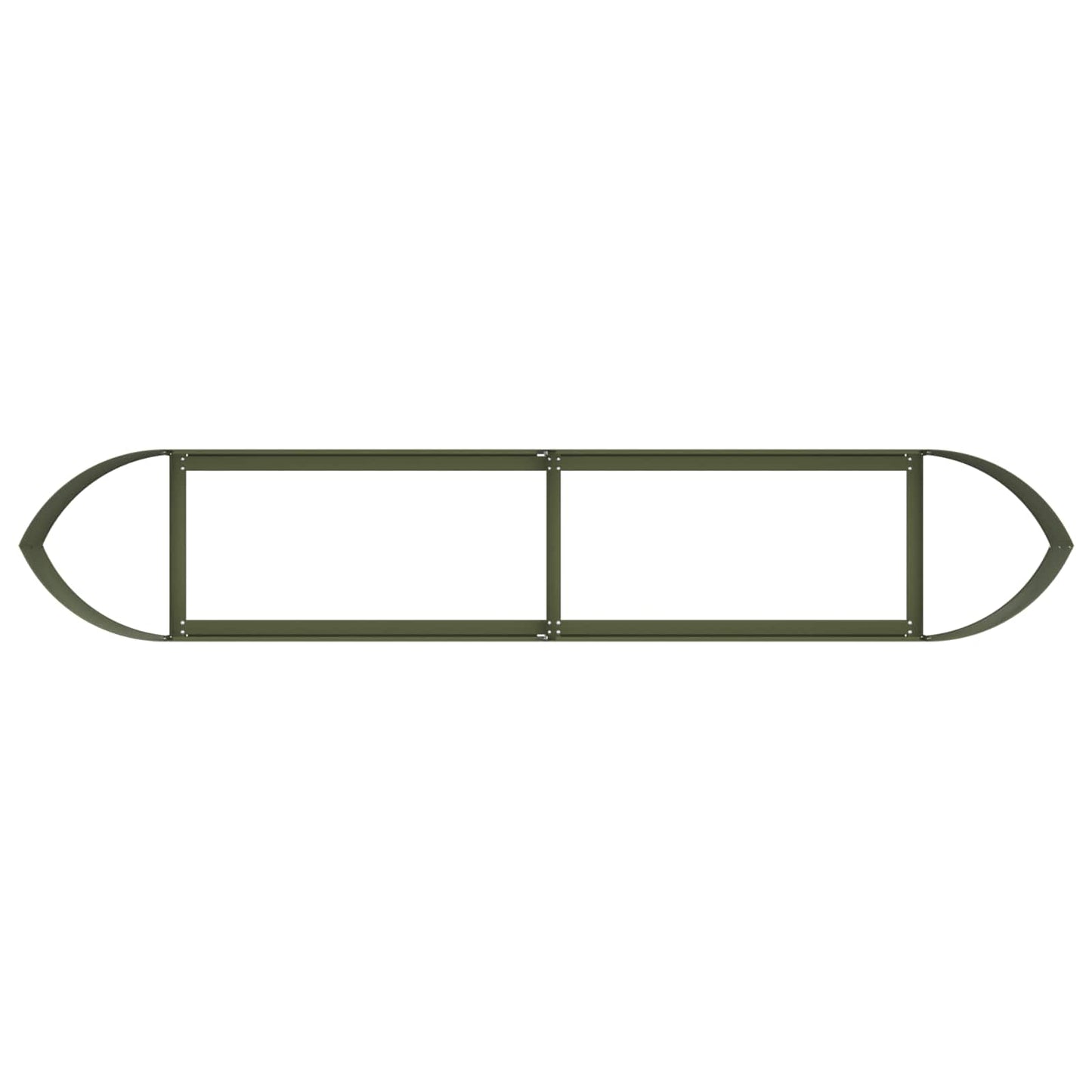 Raised Garden Bed Olive Green 220 x 40x 40 cm Steel