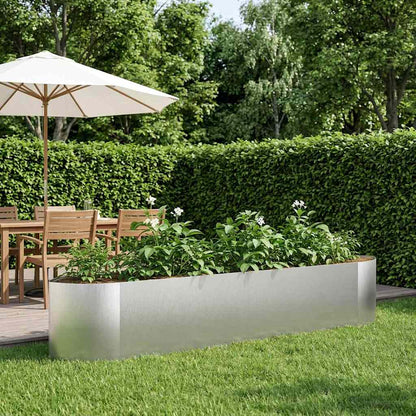 Raised Garden Bed Stainless Steel 220 x 40x 40 cm Steel