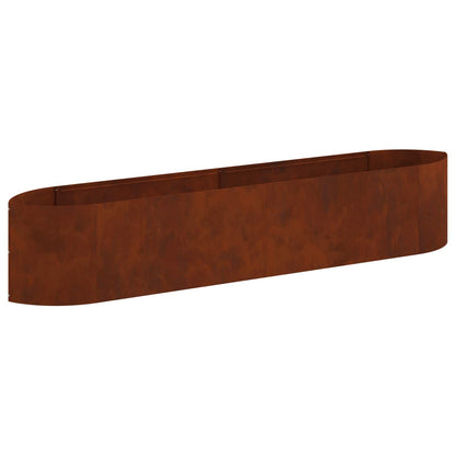 Raised Garden Bed Weathering Steel 220 x 40x 40 cm Steel