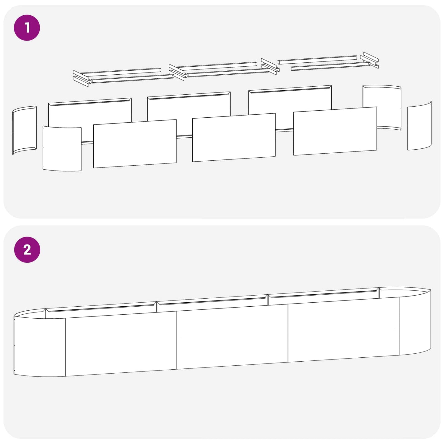 Raised Garden Bed Black 300 x 40x 40 cm Steel