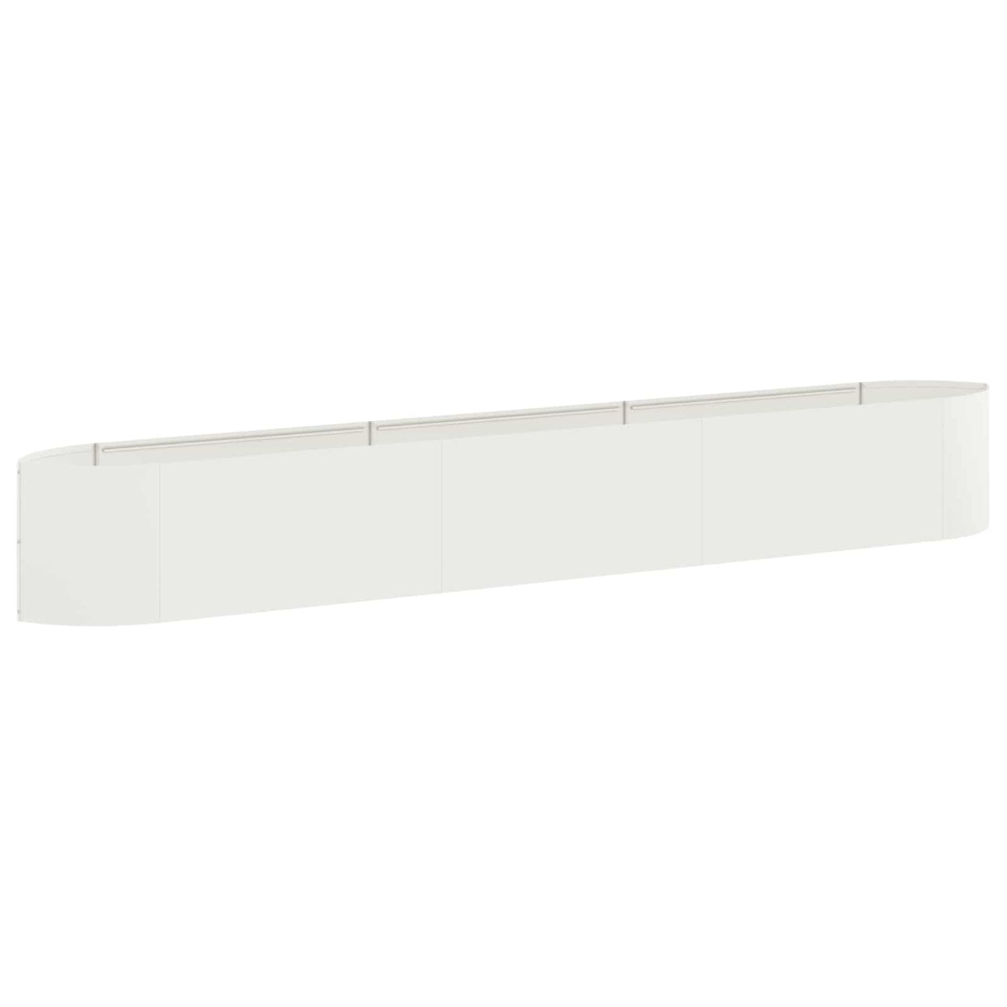 Raised Garden Bed White 300 x 40x 40 cm Steel