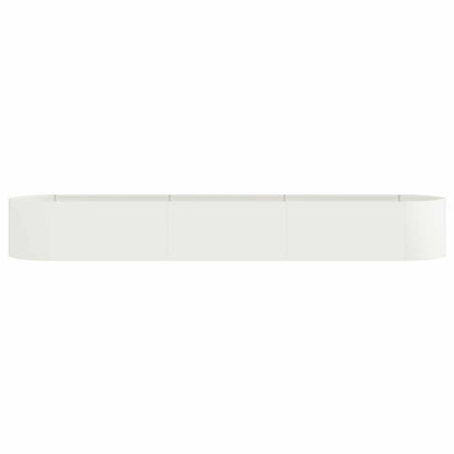 Raised Garden Bed White 300 x 40x 40 cm Steel