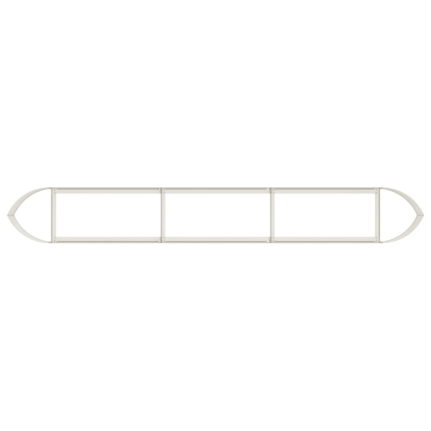 Raised Garden Bed White 300 x 40x 40 cm Steel
