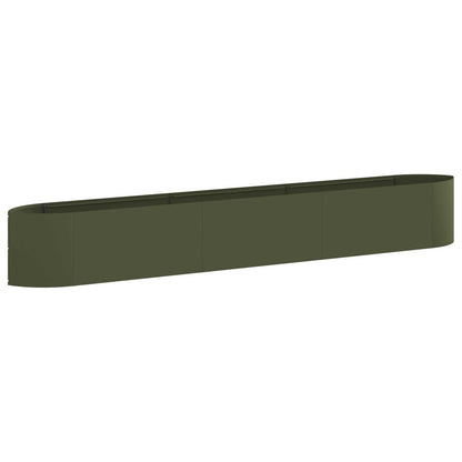 Raised Garden Bed Olive Green 300 x 40x 40 cm Steel